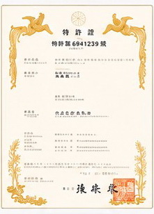 Mypuresnow 日本专利证书